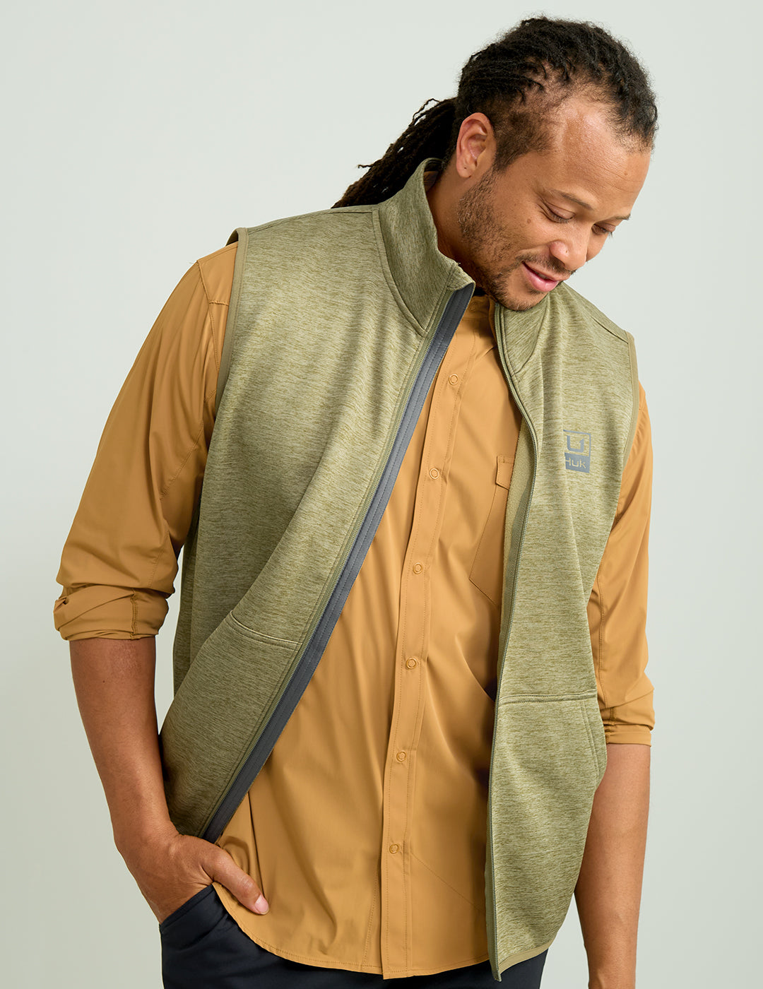 Performance Fishing Vest in Overland Heather