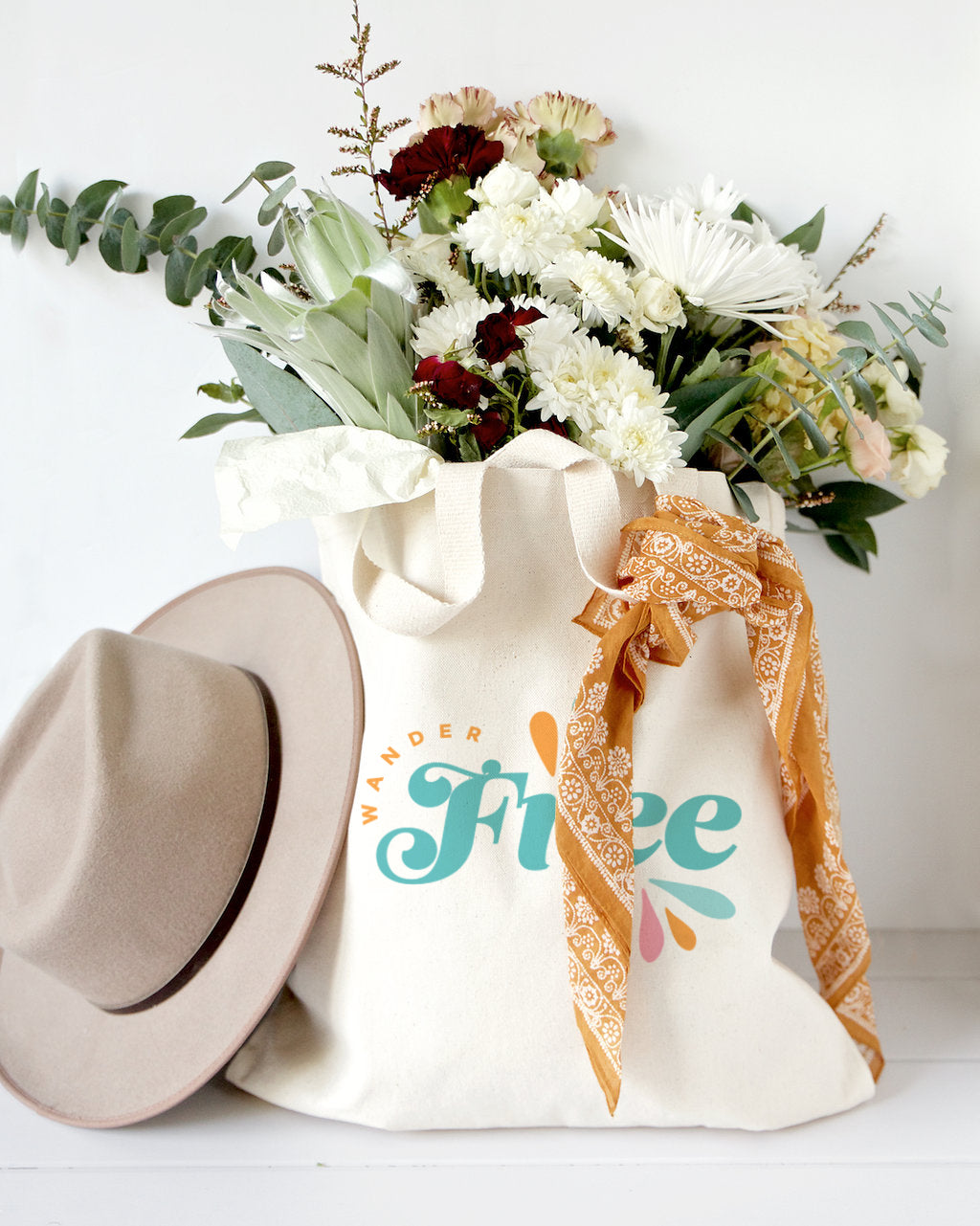 Wander Free Cotton Canvas Tote Bag