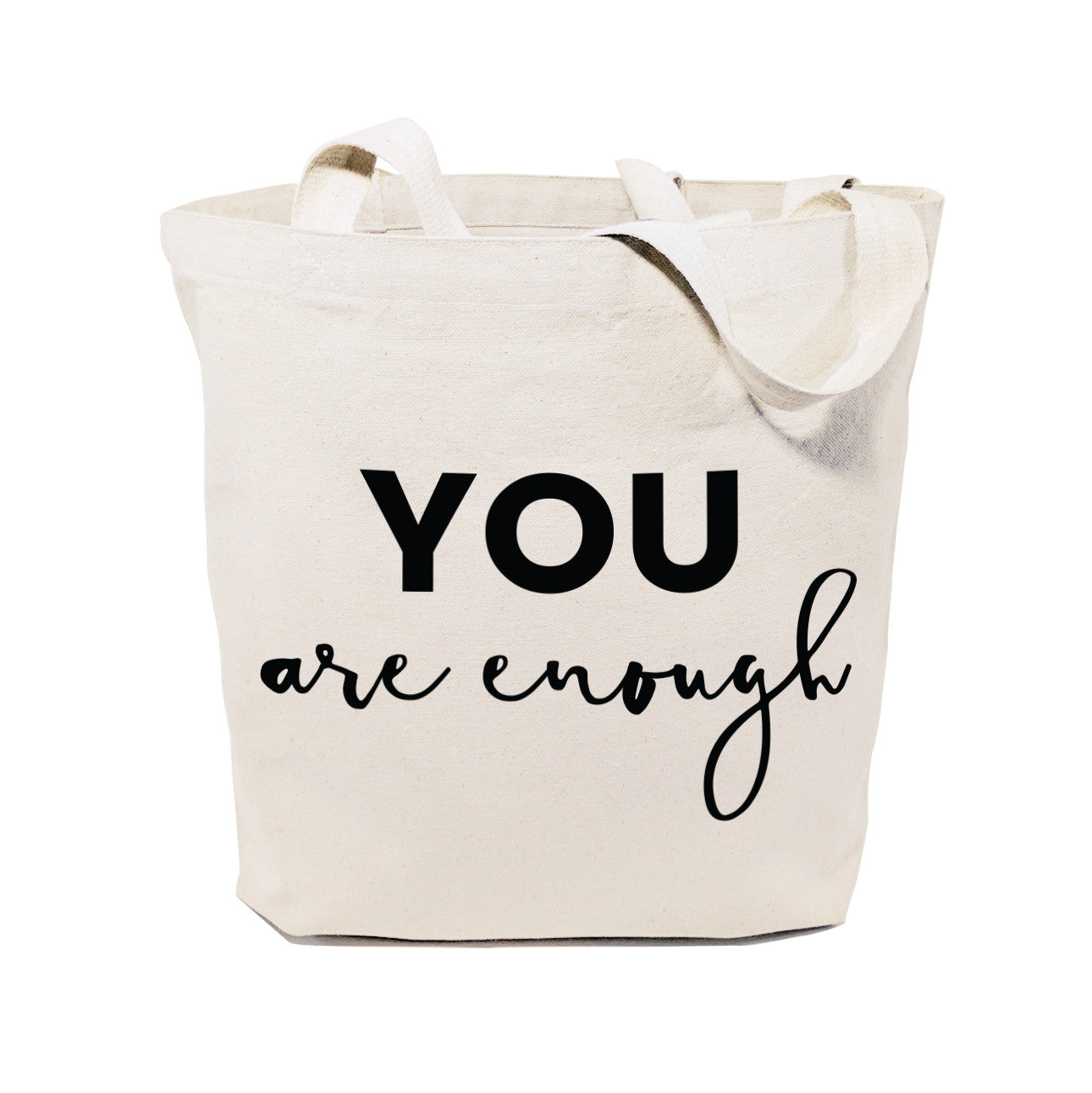 You Are Enough Cotton Canvas Tote Bag