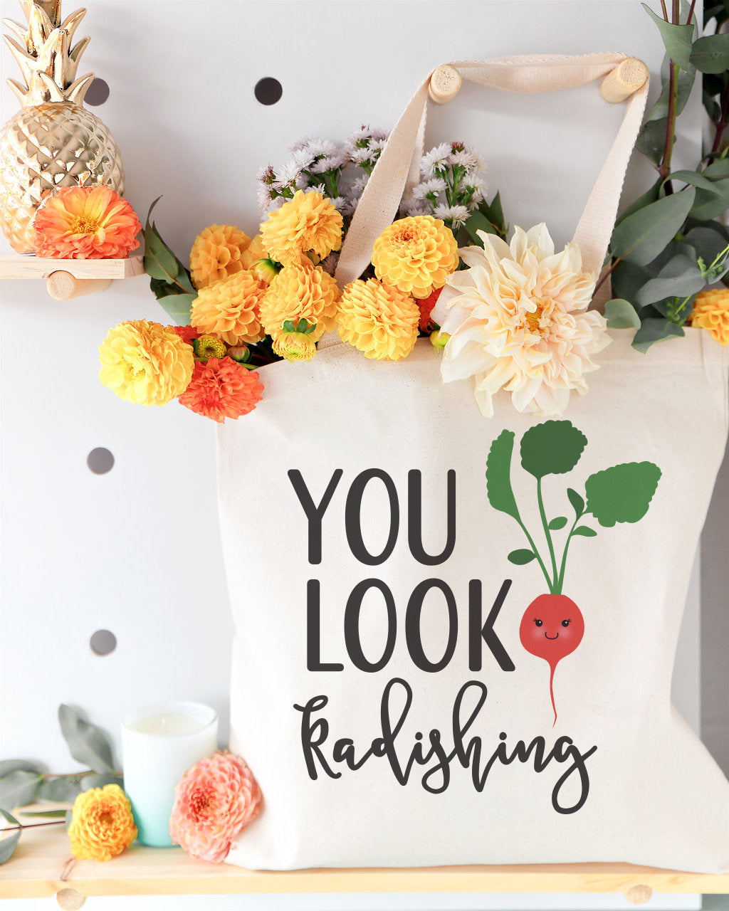 You Look Radishing Cotton Canvas Tote Bag