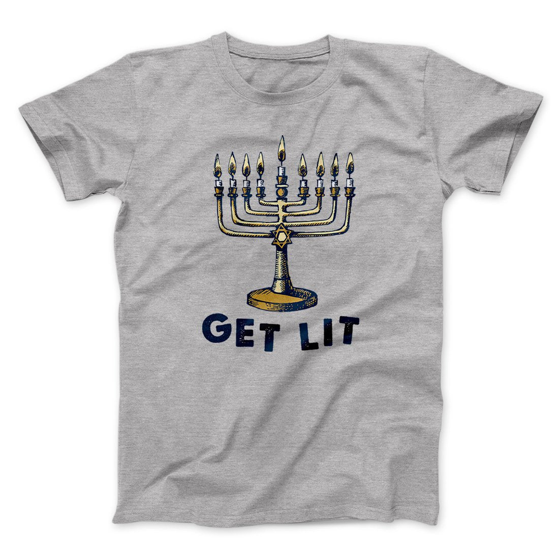 Get Lit for Hanukkah Funny Hanukkah Men/Unisex T-Shirt