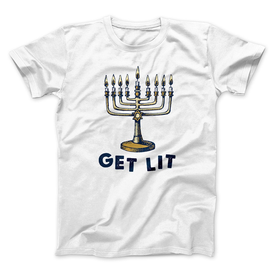 Get Lit for Hanukkah Funny Hanukkah Men/Unisex T-Shirt