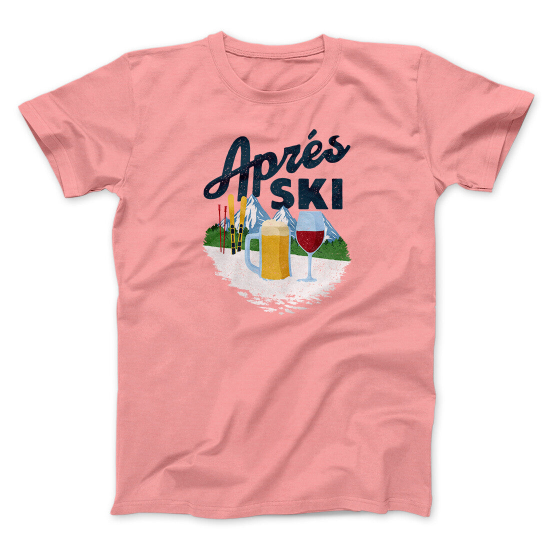 Aprés Ski Men Unisex T-Shirt - Ultra-Soft Cotton Heather Print Graphic Tee