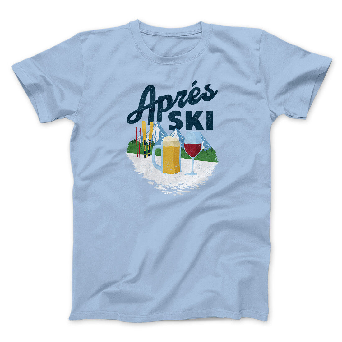 Aprés Ski Men Unisex T-Shirt - Ultra-Soft Cotton Heather Print Graphic Tee