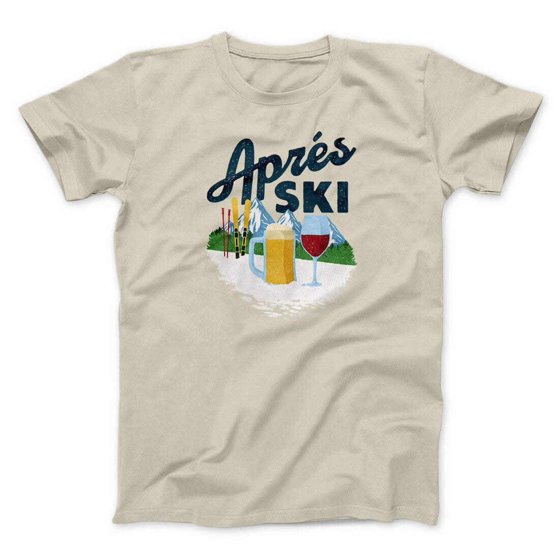 Aprés Ski Men Unisex T-Shirt - Ultra-Soft Cotton Heather Print Graphic Tee