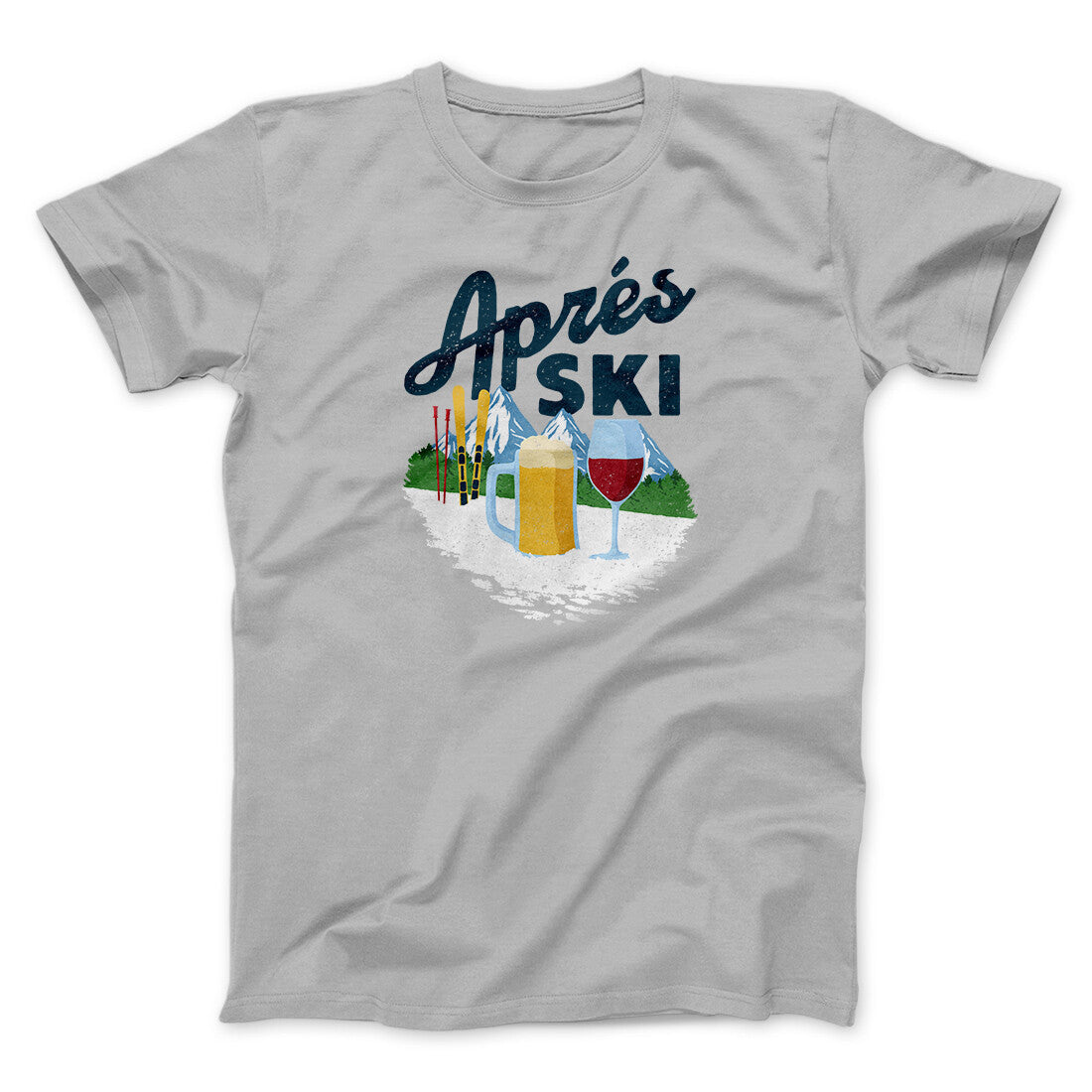 Aprés Ski Men Unisex T-Shirt - Ultra-Soft Cotton Heather Print Graphic Tee