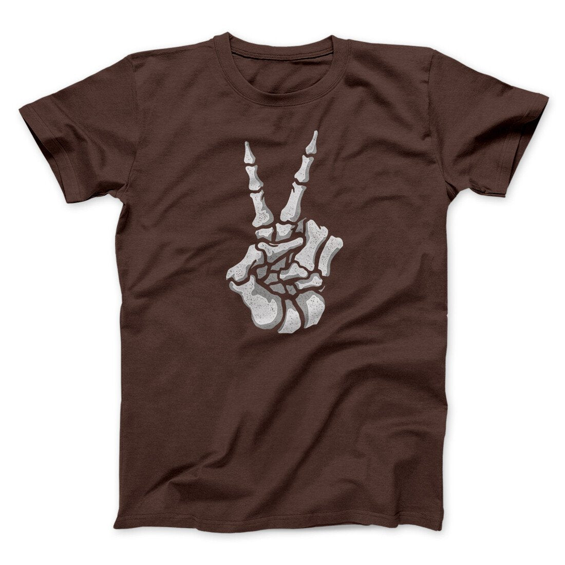 Peace Skeleton Hand Unisex T-Shirt - Black Graphic Cotton Tee