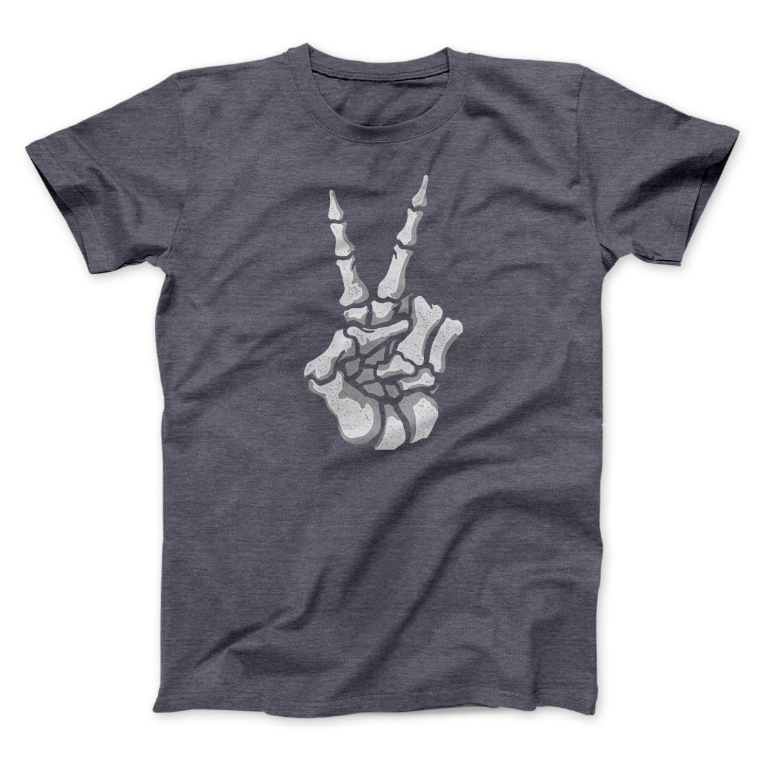 Peace Skeleton Hand Unisex T-Shirt - Black Graphic Cotton Tee
