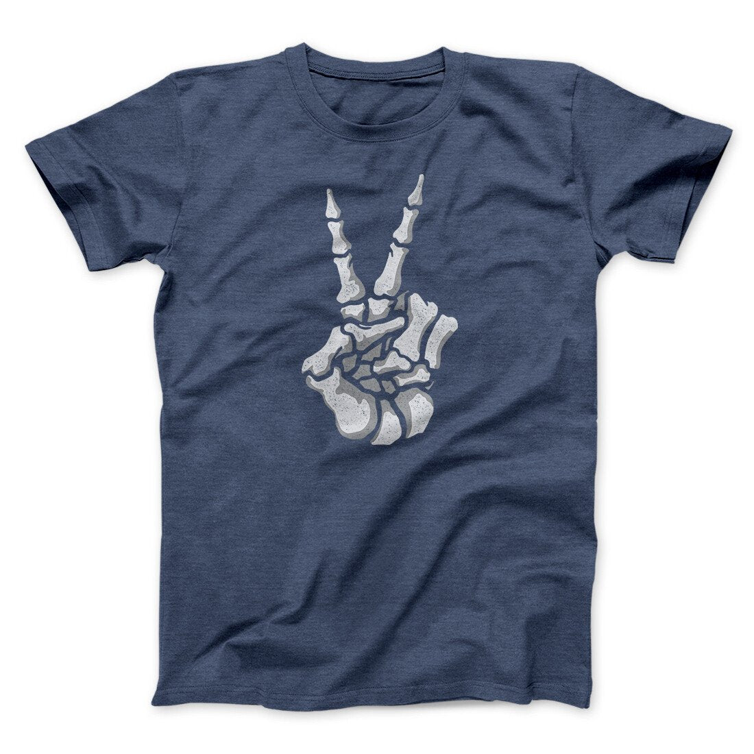 Peace Skeleton Hand Unisex T-Shirt - Black Graphic Cotton Tee