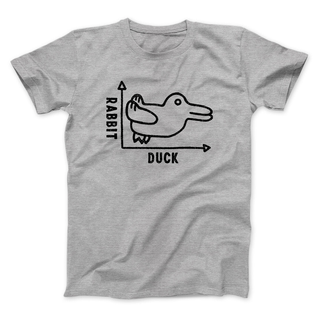 Rabbit Duck Graph Unisex T-Shirt - Optical Illusion Print, Soft Cotton Blend, All Sizes
