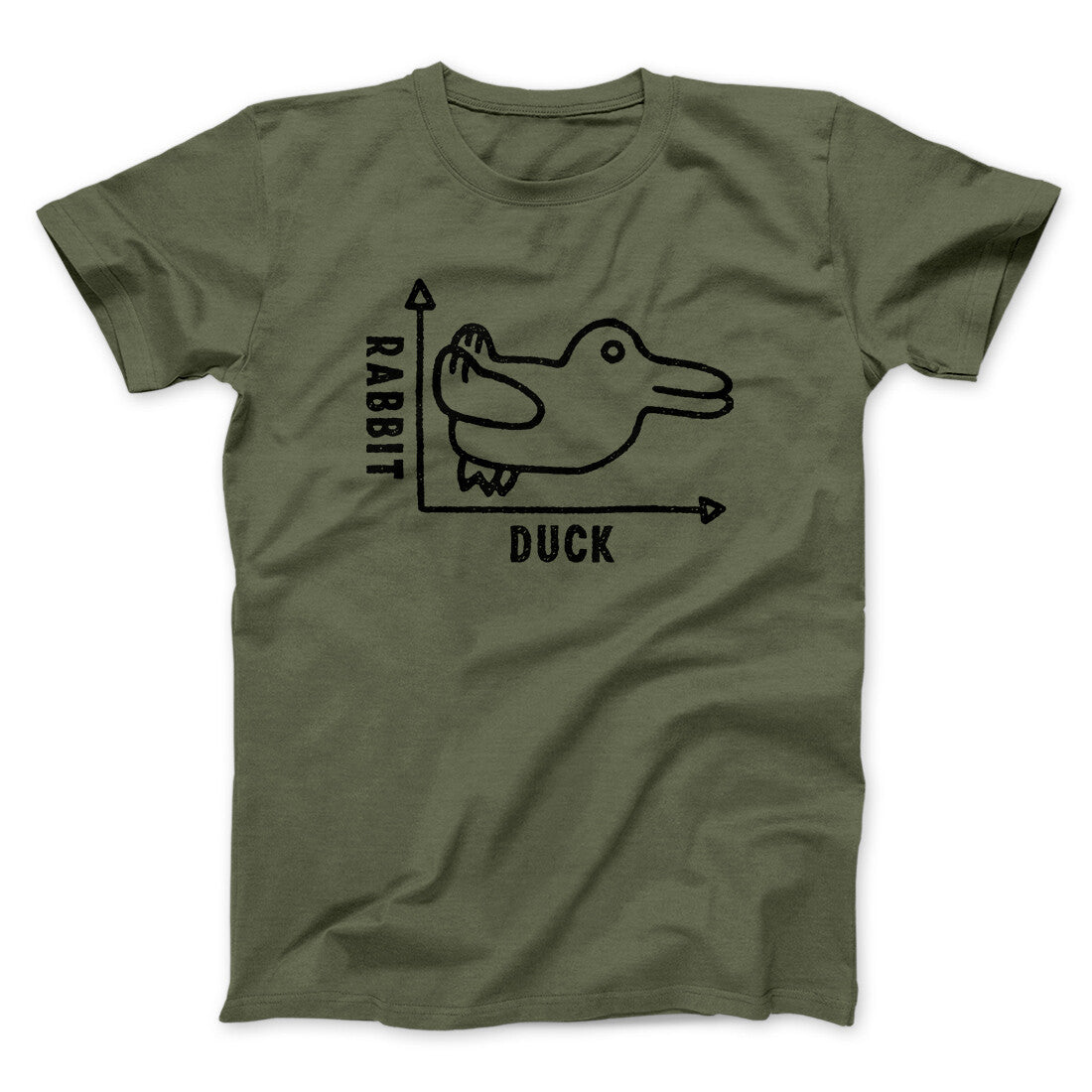Rabbit Duck Graph Unisex T-Shirt - Optical Illusion Print, Soft Cotton Blend, All Sizes